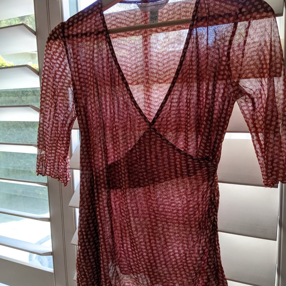 Diane Von Furstenberg Silk Wrap Top